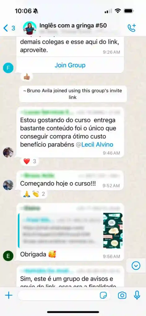 curso inglês com a gringa