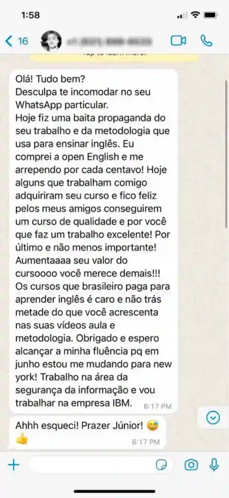 inglês com a gringa vale a pena